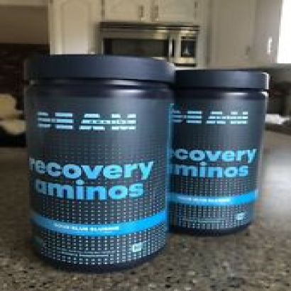 2 Jars! BEAM Be Amazing Recovery Aminos Powder BCAAs and EAAs Sour Blue Slushie
