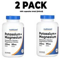 Nutricost, 2 PACK, Potassium + Magnesium, 240 Capsules each (480 total!)