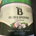 Bloom Nutrition Greens & Superfoods Powder COCONUT 7.12 30 Serving Super Greens