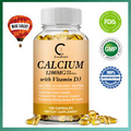 120Caps Calcium Carbonate & Vitamin D Capsules Supports Immune & Heart Health