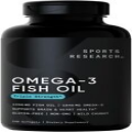 Triple Strength Omega 3 Fish Oil 1250mg,Burpless Fish Oil Supplement 240 Softgel
