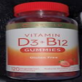 Vitamin D3 B12 Gummies | 120 Count | Vegetarian | Strawberry Flavor | by Carlyle