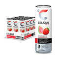 CELSIUS Essential Energy Drink 12 Fl Oz Sparkling Strawberry Guava Pack of 12