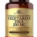 Solgar Omega-3 Vegetarian DHA 200 mg Vegetarian, 50 Vegan Softgels - 50 Servings