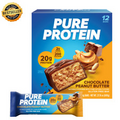 Pure Protein Bars, Chocolate Peanut Butter, 20g Protein, 1.76 oz, 12 Ct..