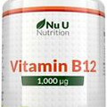 Vitamin B12 1000mcg  High Strength B12 Methylcobalamin - 180 Vegetarian Tablets
