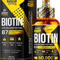 PURE RESEARCH Liquid Biotin & Collagen Hair Growth Drops 60,000mcg – Biotin and