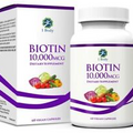 Biotin Supplement 10,000mcg - For Hair, Skin, & Nail Care - 2 Month Supply 60ct