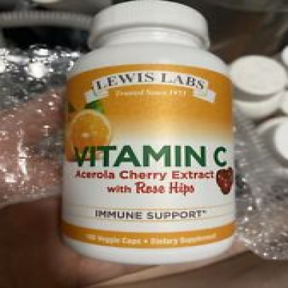 Lewis Labs Vitamin C with Rose Hips & Acerola Cherry 1000mg | Pure Vitamin C