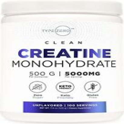 Type Zero Creatine Monohydrate (Unflavored | 500g), 5000 mg Per Serving