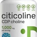 Citicoline CDP Choline 1000mg 120 Caps supports Brain Cognitive Function