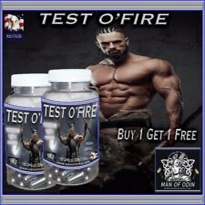 Test O'Fire Buy 1 Get 1 Free Male Men Testosterone Enhancement Booster 100 Capsu