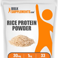 BULKSUPPLEMENTS.COM Organic Rice Protein Powder - Unflavored Protein Powder, Plant Protein Powder - Vegan Protein Powder, Dairy Free & Gluten Free - 30g per Serving, 1kg (2.2 lbs)