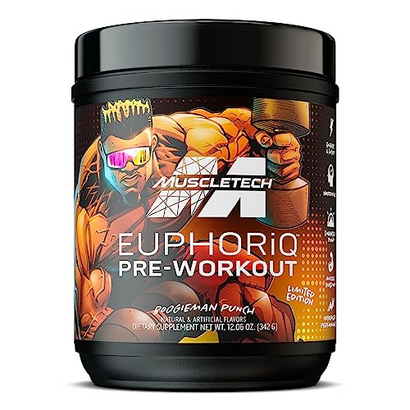 MuscleTech Pre Workout Powder EuphoriQ PreWorkout Smart Pre Workout Powder for Men & Women Caffeine Metabolite Fueled with Paraxanthine Boogieman Punch (20 Servings)