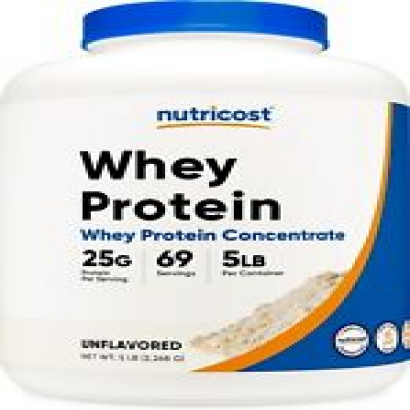 Whey Protein Powder, Unflavored, 5 pounds - from Whey Protein Concentrate