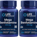 MEGA  BENFOTIAMINE BLOOD SUGAR SUPPORT 250mg  2 Bottles LIFE EXTENSION