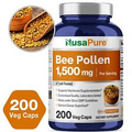 NusaPure Bee Pollen 1500mg 200 Veggie Caps (100% Vegetarian, Non-GMO & Gluten...