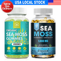Organic Sea Moss Capsules, Irish Sea Moss Gummies, bladderwrack & Burdock Root