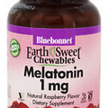 Bluebonnet Nutrition - EarthSweet Chewables Melatonin Natural Raspberry 1 mg. -