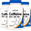 Nutricost Caffeine Pills 100mg Per Serving, 250 Capsules (3 Bottles)