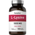 Piping Rock L-Lysine | 1000mg | 180 Caplets | Free Form | Vegetarian, Non-GMO, Gluten Free