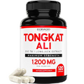 Tongkat Ali For Men 1200mg (200 to 1 Extract) - 120 Capsules - Longjack Supplement - Premium Tonkat-Ali Supplement - Support Strength, Drive, Athletic Performance & Muscle Mass - Gluten Free & Non-GMO