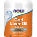 Now Cod Liver Oil, 650 mg, 250 softgels