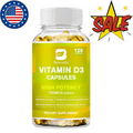 Vitamin D3 Capsules 5000iu (125mcg) with Coconut Oil Enhance Immunity 120 pcs