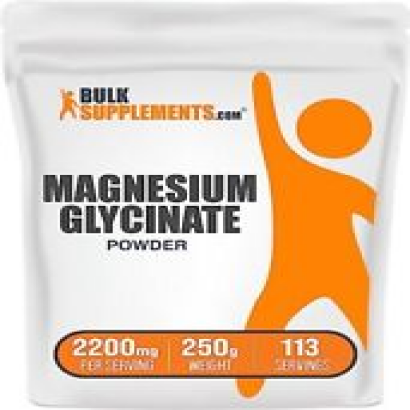 BulkSupplements.com Magnesium Glycinate Powder - Magnesium Bisglycinate Magne...