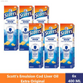 6 x 400ML Scott's Emulsion Cod Liver Oil Extra Original Flavour Immune Support