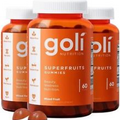 GOLI - Super Fruits Beauty - Collagen, Vegan, Non-GMO - 3 Bottles x 60 Gummies