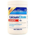21st Century Calcium Citrate Maximum +D3  400 tabs