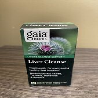 Gaia Herbs Liver Cleanse Milk Thistle 60 Vegan Liquid Phyto Caps Exp 05/2024