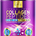 Collagen Peptides Powder with Hyaluronic Acid and Biotin, Grass-Fed Hydrolyzed C