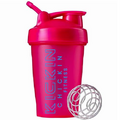 Kickin' Chickin' 12oz Shaker Bottle Mixer for Pre and Post Workout (Fuchsia/Sky)