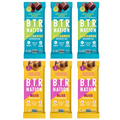 B.T.R. Bar Superfood Keto Protein Bars, Plant Based Vegan Protein, Low Carb Food, Low Calorie, Gluten Free, No Sugar Alcohols, Boosted with Superfoods & Adaptogens | Dark Chocolate Lover's Sampler Pack | Dark Chocolate Brownie & Peanut Butter Chocolate Chip | 3 Pack of Each
