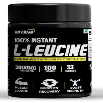 NutriJa Instant L-Leucine Powder -100% Pure & USP Grade | Dissolves Faster, Rapid Absorption, Better Bioavailability | Muscle Growth & Recovery