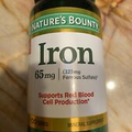 Nature’s Bounty Iron 65 mg - 100 Tablets Dietary Supplement Exp 09/25