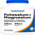 Nutricost Potassium (99 mg) Magnesium (210 mg) Citrates, 240 Capsules - Non-GMO,