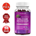 (2 Pack) Calcium Magnesium Zinc Gummies For Bone,Muscles,Calm Mood,Sleep Support