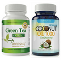 Green Tea Extract Metabolism Booster & Coconut Oil Weight Loss Diet Supplements