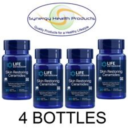 4X Life Extension Skin Restoring Ceramides 30 Liquid Vegetarian Capsules