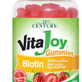 21st Century - VitaJoy Biotin Gummies 5000mcg - Strawberry Flavor - 120 Count