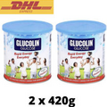 Glucolin  GLUCOSE POWDER - Instant Energy Booster with Vitamin C & D - 420g X2