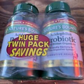 Nature’s Bounty Acidophilus Probiotic TWIN PACK 200  New