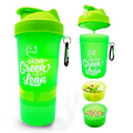 GreeNatr Shaker Bottle with Stackable Compartments - 22 Ounce Bottle + Pill Organizer + 2 Storage Compartments