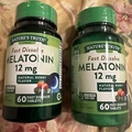 Natures Truth Fast Dissolve Melatonin 12mg 60 Tablets  Exp 5-2025