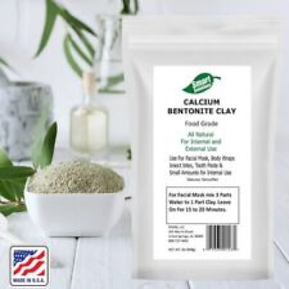 SMART SOLUTIONS Calcium Bentonite Clay Food Grade, 2 lb Pure Indian Healing Clay