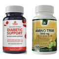 Blood Sugar Support & Amino Trim Weight Loss Fat Burner Dietary Supplements