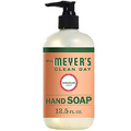 MRS. MEYER'S CLEAN DAY Hand Soap, Made with Essential Oils, Biodegradable Formula, Geranium, 12.5 Fl. Oz